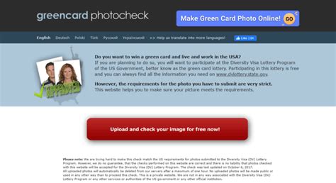 Green card photo validator - Nov 20, 2023 · Here's how it works: Grab your phone, set it on a tripod, or get a friend to help. Dress as per the guidelines and take a photo. Upload the photo. Our DV lottery photo tool will crop, resize, and adjust the background of your photograph. One of our experts will review your photo and provide feedback in under 60 seconds. 